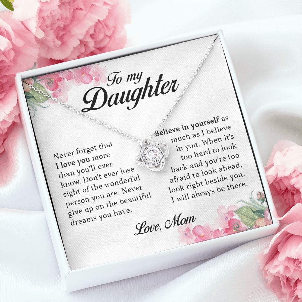 To My Daughter, Love Knot Necklace