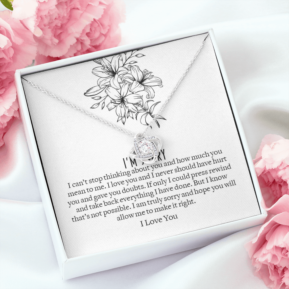 Apology Gift, Love Knot Necklace