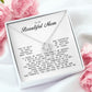 To My Beautiful Mom Love Knot Necklace