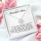 To My Beautiful Mom, Love Knot Necklace