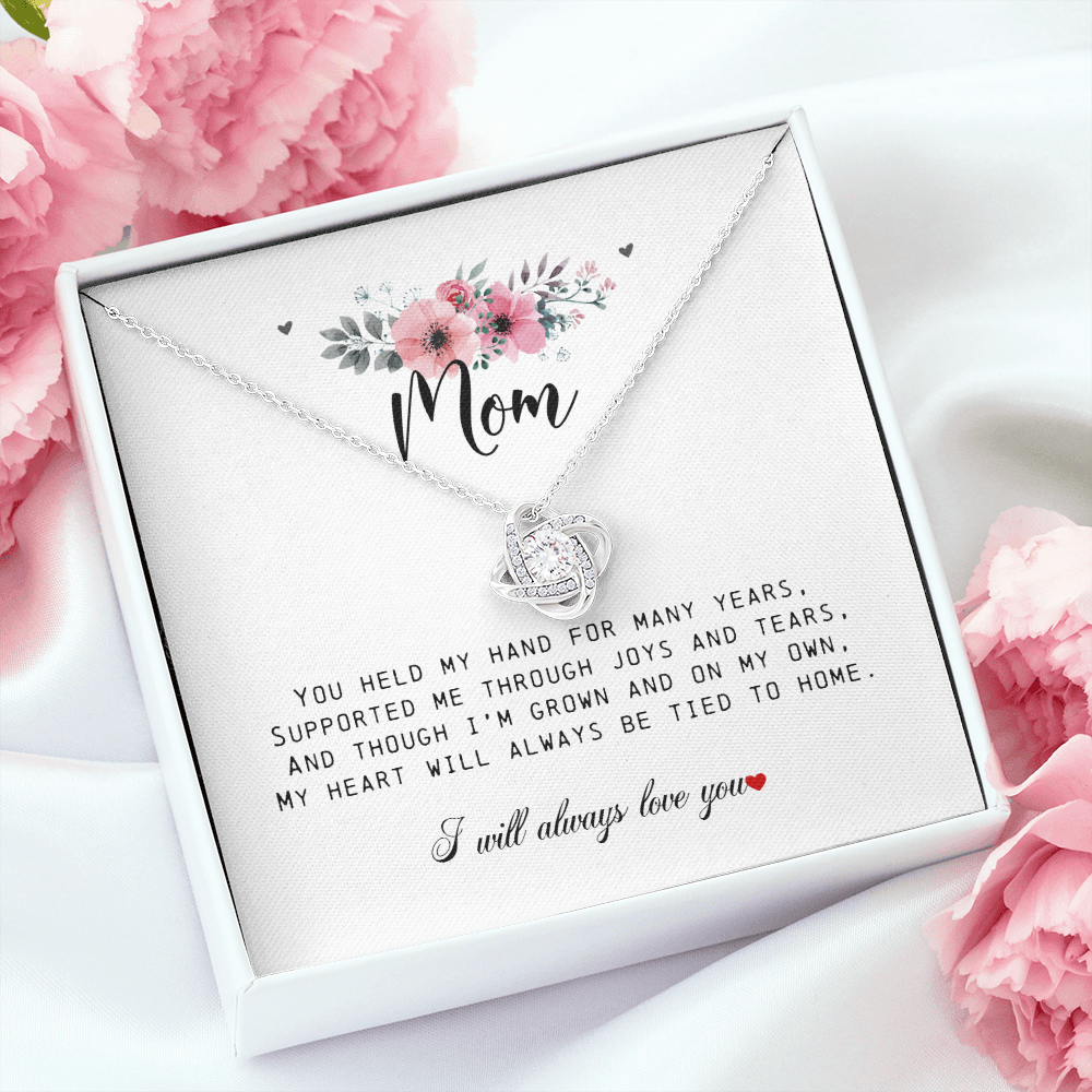 Mom Gift, Love Knot Necklace