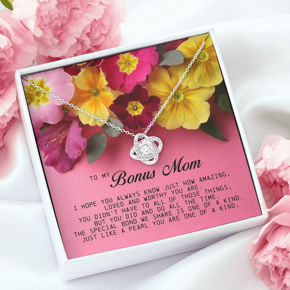 To My Bonus Mom, Love Knot Necklace