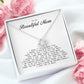 To My Beautiful Mom Love Knot Necklace