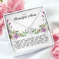 To My Beautiful Mom, Love Knot Necklace