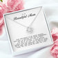 To My Beautiful Mom Love Knot Necklace