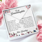 To My Granddaughter, Love Knot Necklace