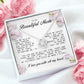 To my Beautiful Mom, Mother's Day Gift, Love Knot Necklace