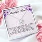 To My Beautiful Mom Love Knot Necklace