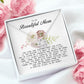 To My Beautiful Mom Love Knot Necklace