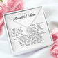 To My Beautiful Mom Love Knot Necklace