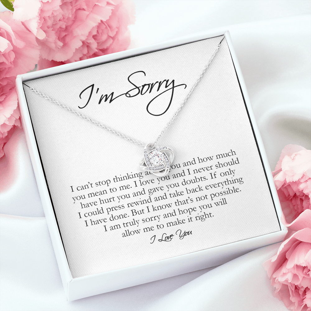 I'm Sorry Gift, Love Knot Necklace