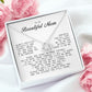 To My Beautiful Mom Love Knot Necklace
