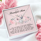 To My Beautiful Mom Love Knot Necklace
