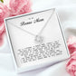 To My Bonus Mom, Love Knot Necklace
