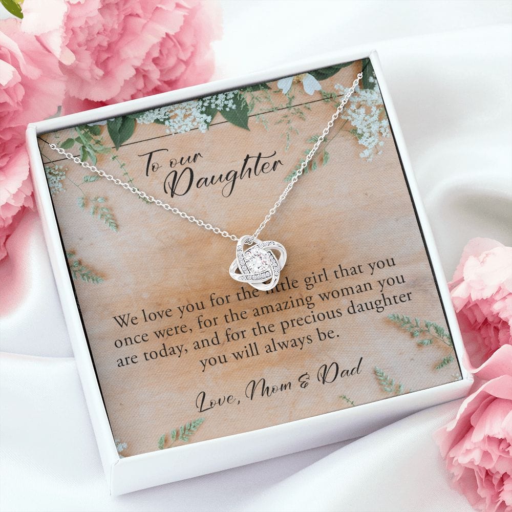 To Our Daughter, Love Knot Necklace