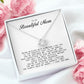 To My Beautiful Mom Love Knot Necklace