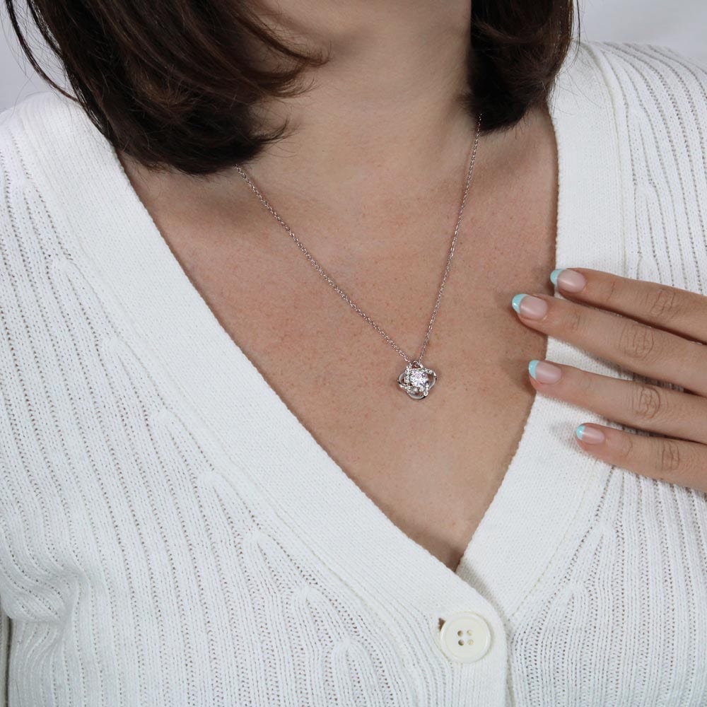 To my Beautiful Mom, Love Knot Necklace, Mother's Day Gift