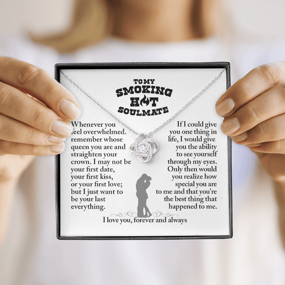 To My Smoking Hot Soulmate, Soulmate Gift, Soulmate Necklace, Gift For Her, Jewelry Message Card, Wife Gift, Girlfriend Gift