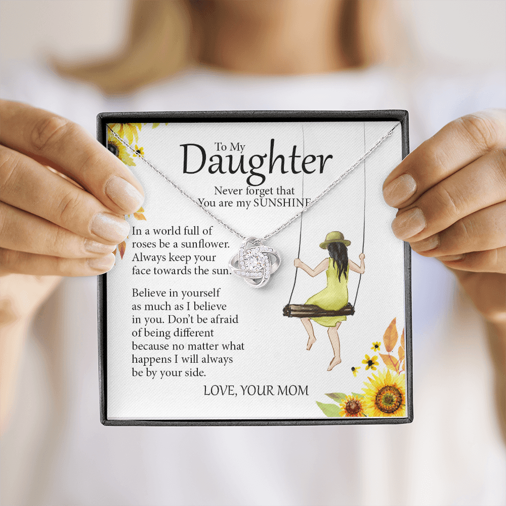 To My Daughter, Love Knot Necklace