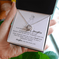 To My Beautiful Bonus Daughter "You Are Wonderful" Love Knot Necklace