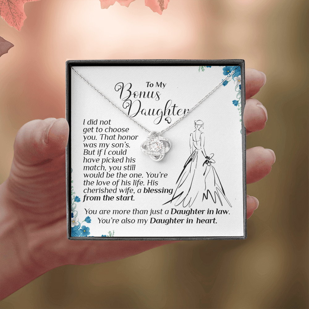 To My Bonus Daughter, Daughter-In-Law Gift On Wedding Day, Future Daughter In Law, Gift For Bride From Mother & Father In Law