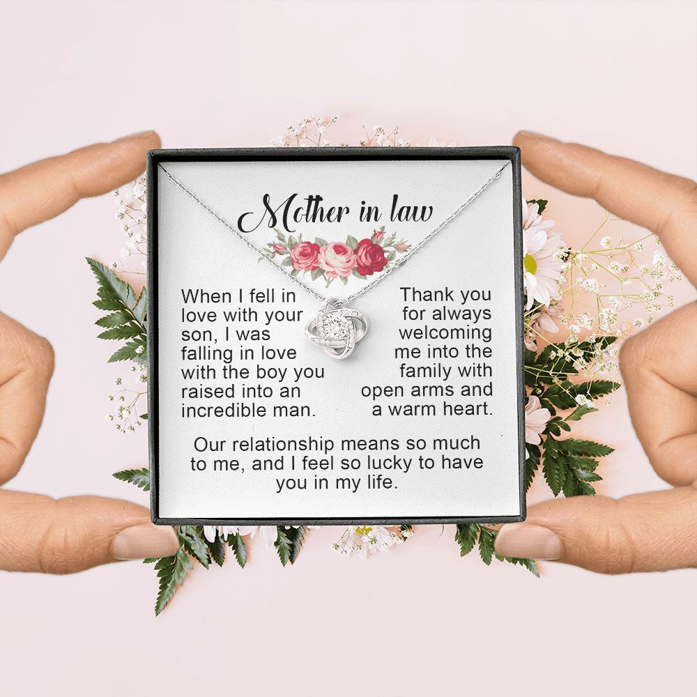 Mother in Law Gift, Love Knot Necklace