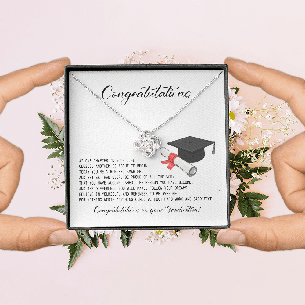 Graduation Gift for Her, Love Knot Necklace