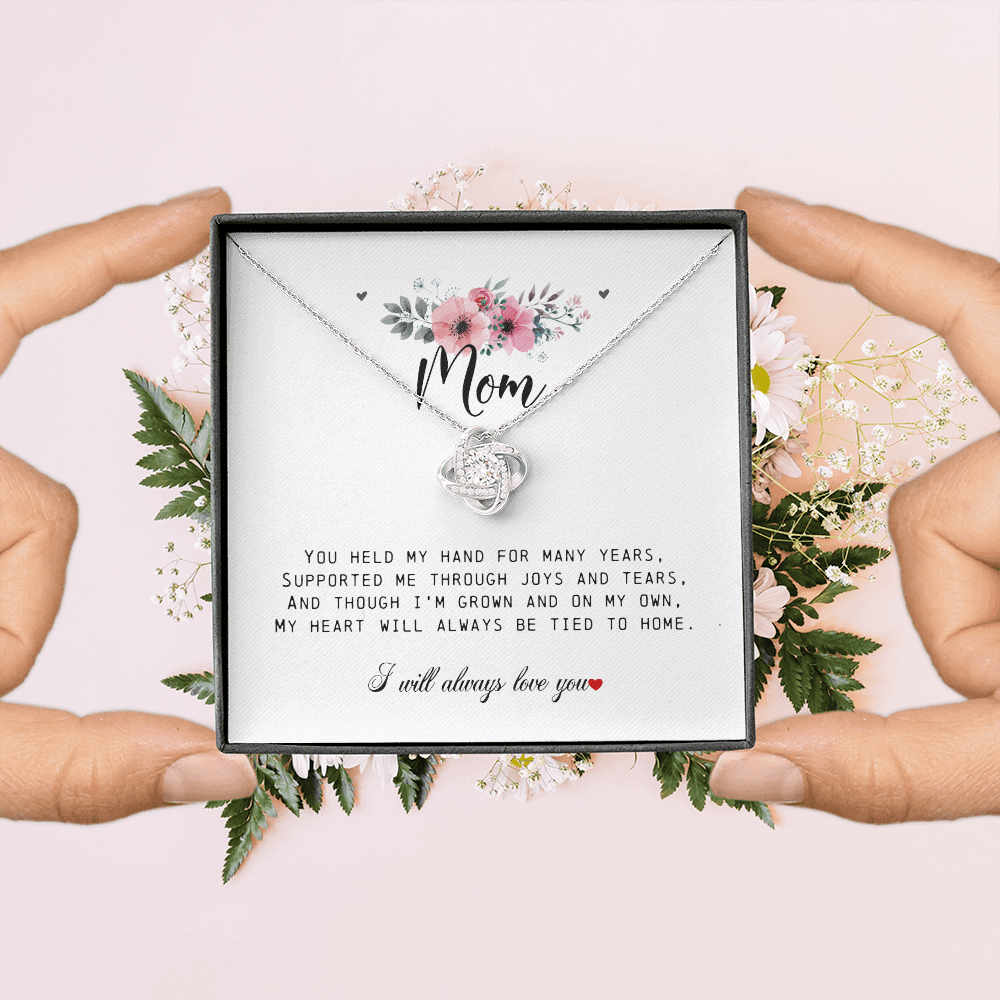 Mom Gift, Love Knot Necklace