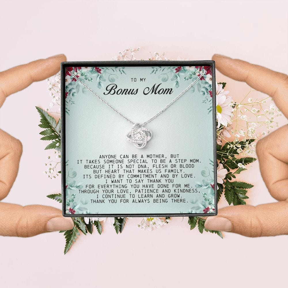 To My Bonus Mom, Love Knot Necklace