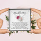To My Beautiful Mom Love Knot Necklace