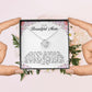 To My Beautiful Mom Love Knot Necklace