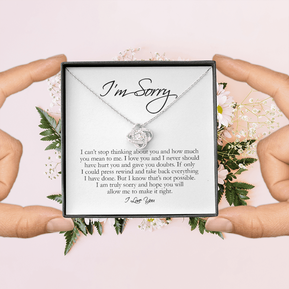 I'm Sorry Gift, Love Knot Necklace