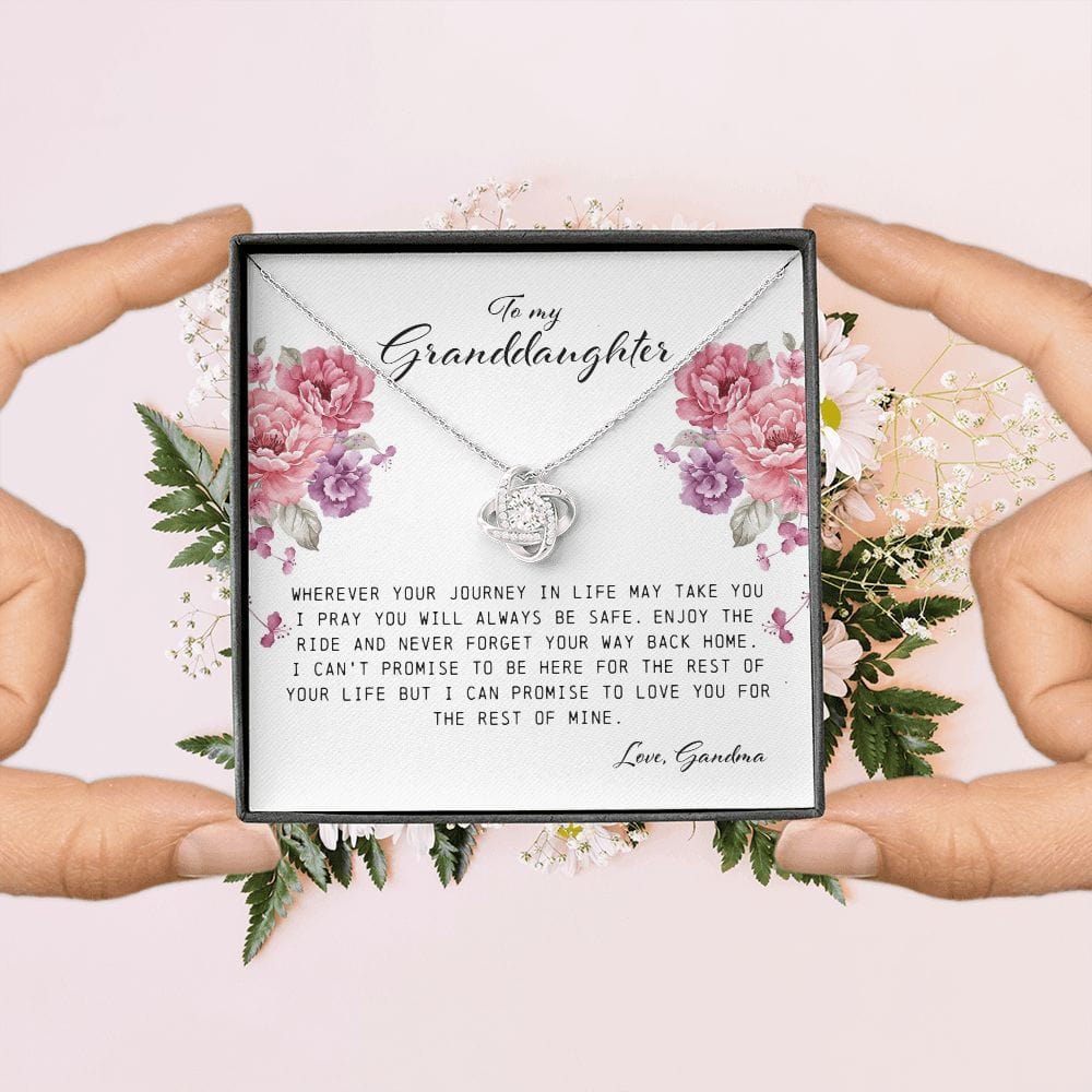 To My Granddaughter, Love Knot Necklace