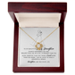 To My Beautiful Bonus Daughter "You Are Wonderful" Love Knot Necklace