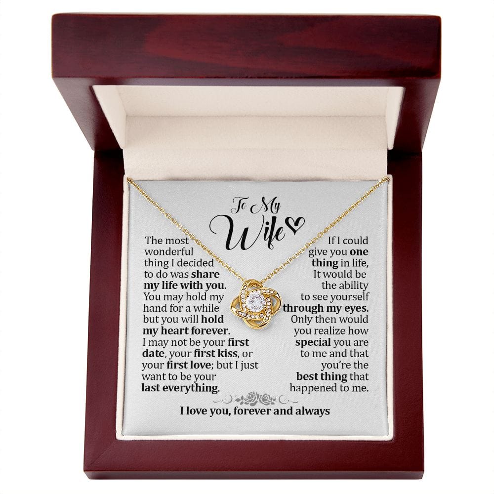To My Wife Necklace, Anniversary Gift For Wife, Wife Birthday Gift, Gift For Wife, Wife Necklace, Jewelry Message Card For Wife