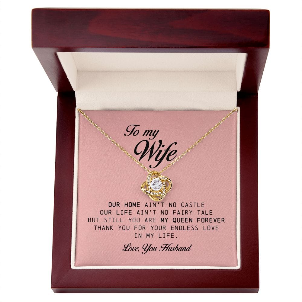 To My Wife, Love Knot Necklace