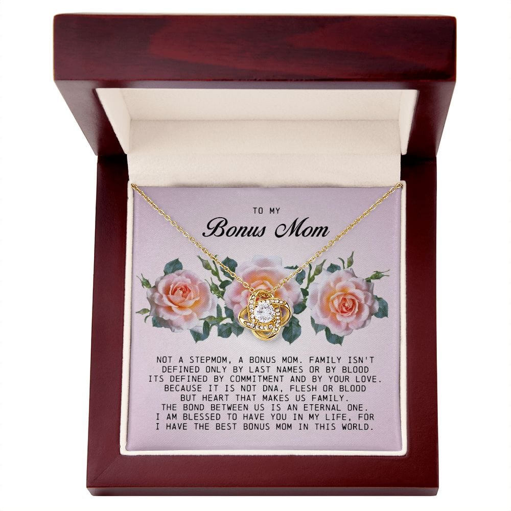 To My Bonus Mom, Love Knot Necklace