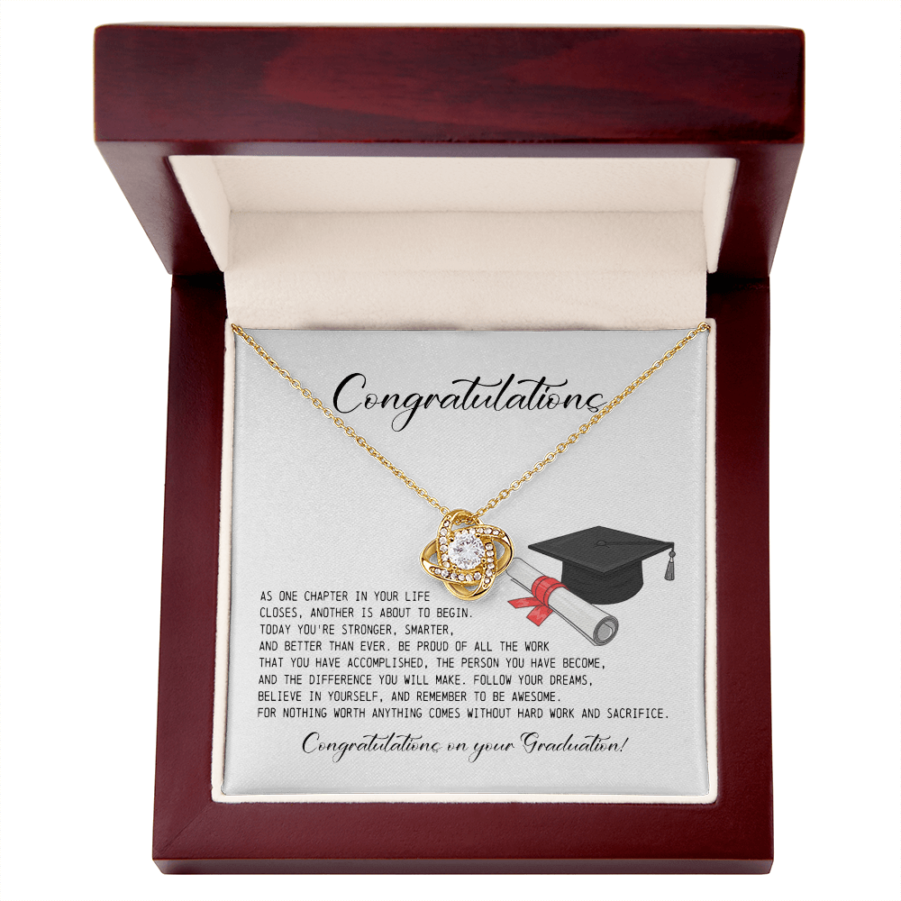 Graduation Gift for Her, Love Knot Necklace