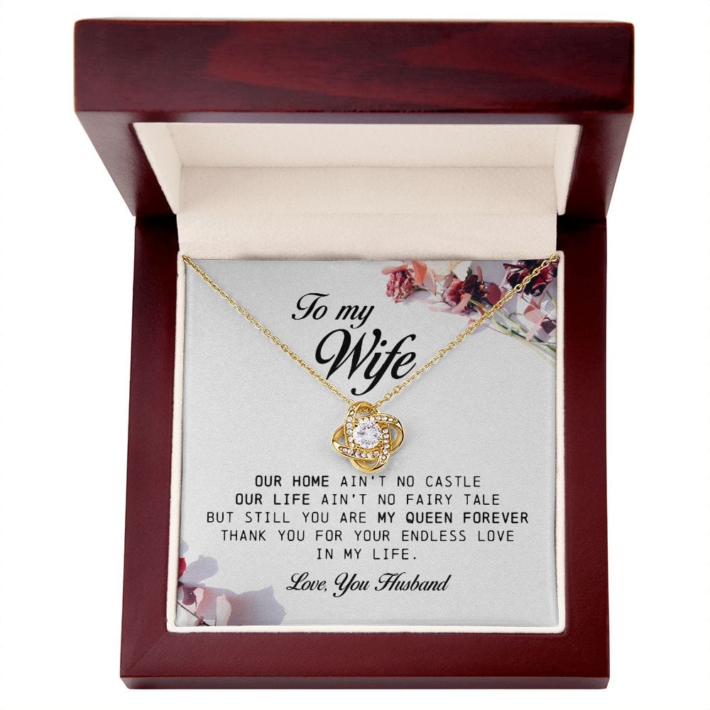 To My Wife, Love Knot Necklace