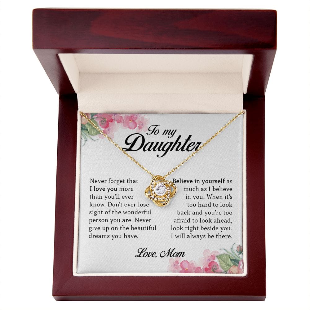 To My Daughter, Love Knot Necklace