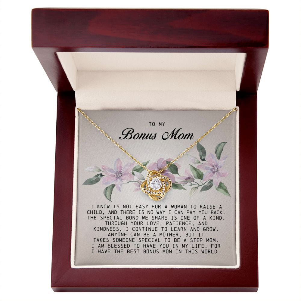 To My Bonus Mom, Love Knot Necklace