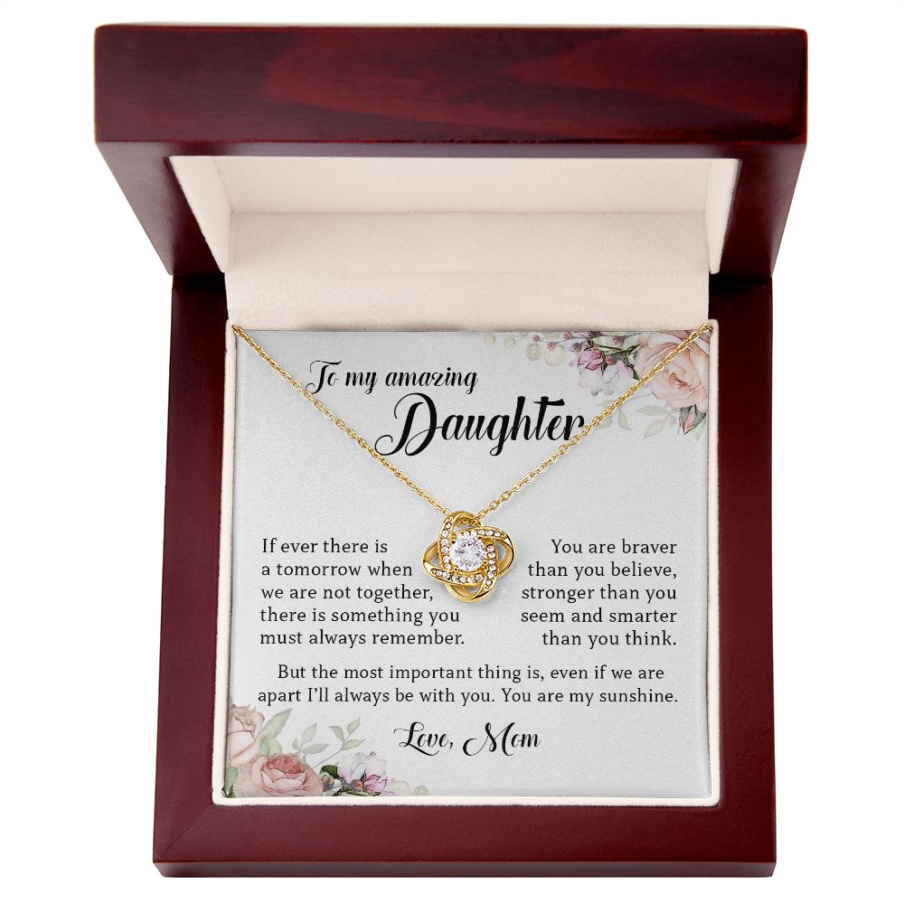 To My Amazing Daughter, Love Knot Necklace