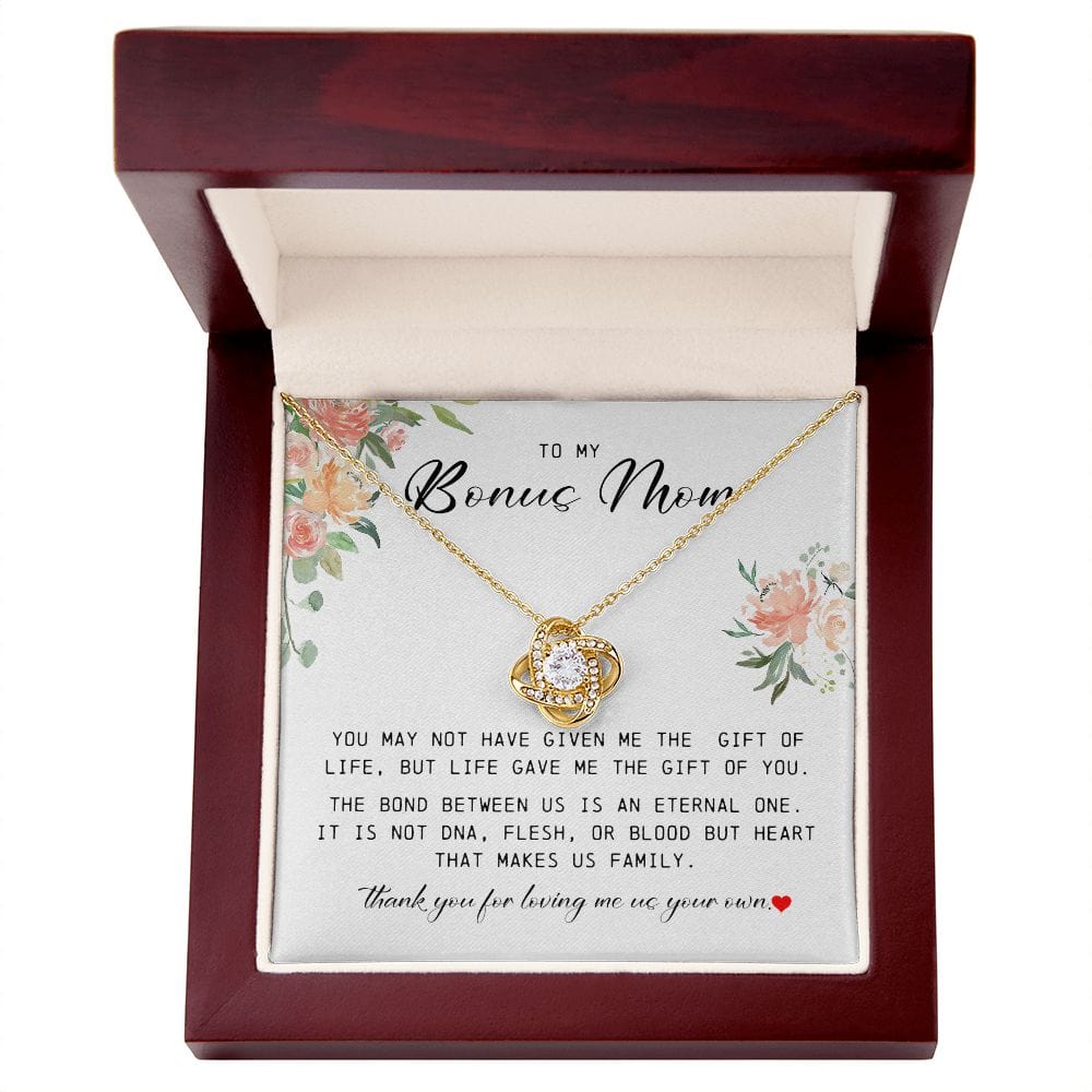 To My Bonus Mom, Love Knot Necklace