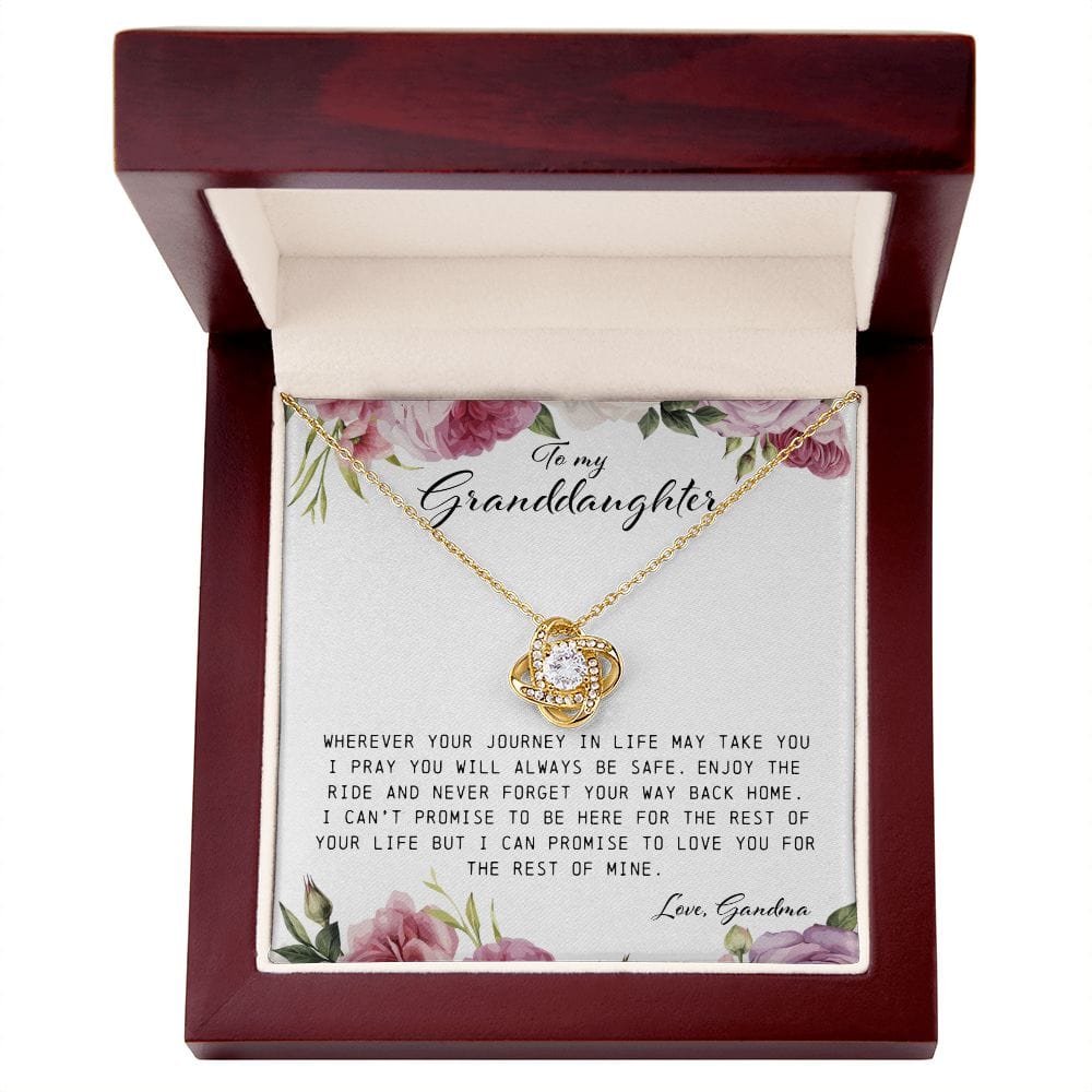 To My Granddaughter, Love Knot Necklace