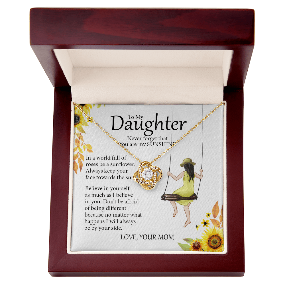 To My Daughter, Love Knot Necklace