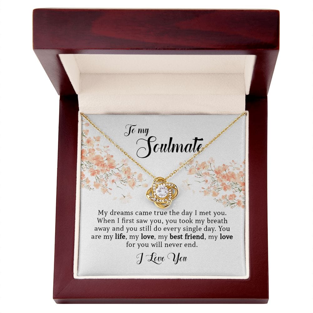 To My Soulmate, Love Knot Necklace