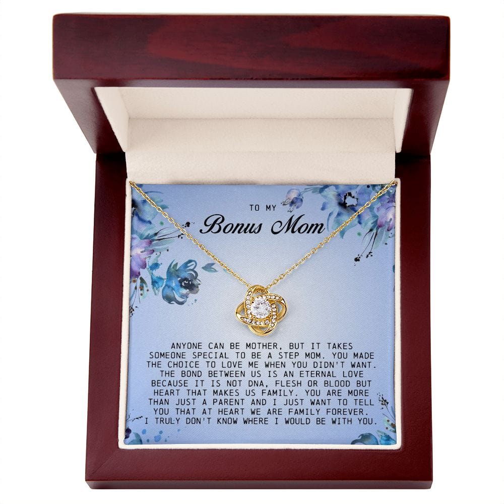 To My Bonus Mom, Love Knot Necklace