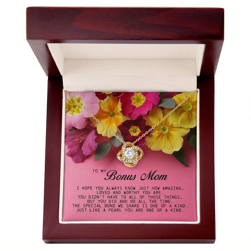 To My Bonus Mom, Love Knot Necklace