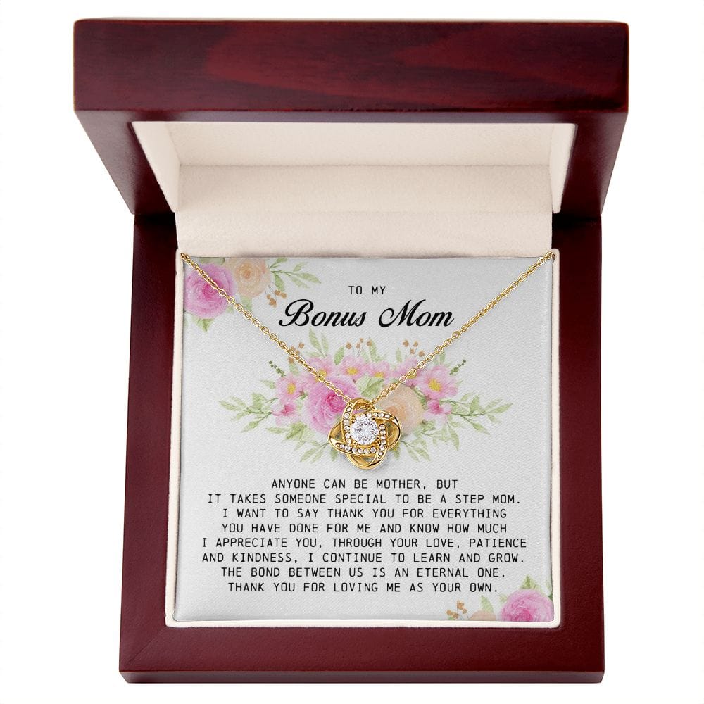 To My Bonus Mom, Love Knot Necklace