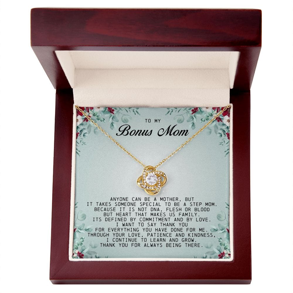 To My Bonus Mom, Love Knot Necklace